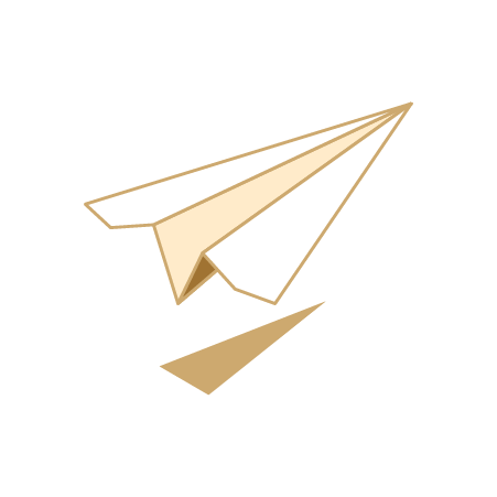 Ícone de avião de papel